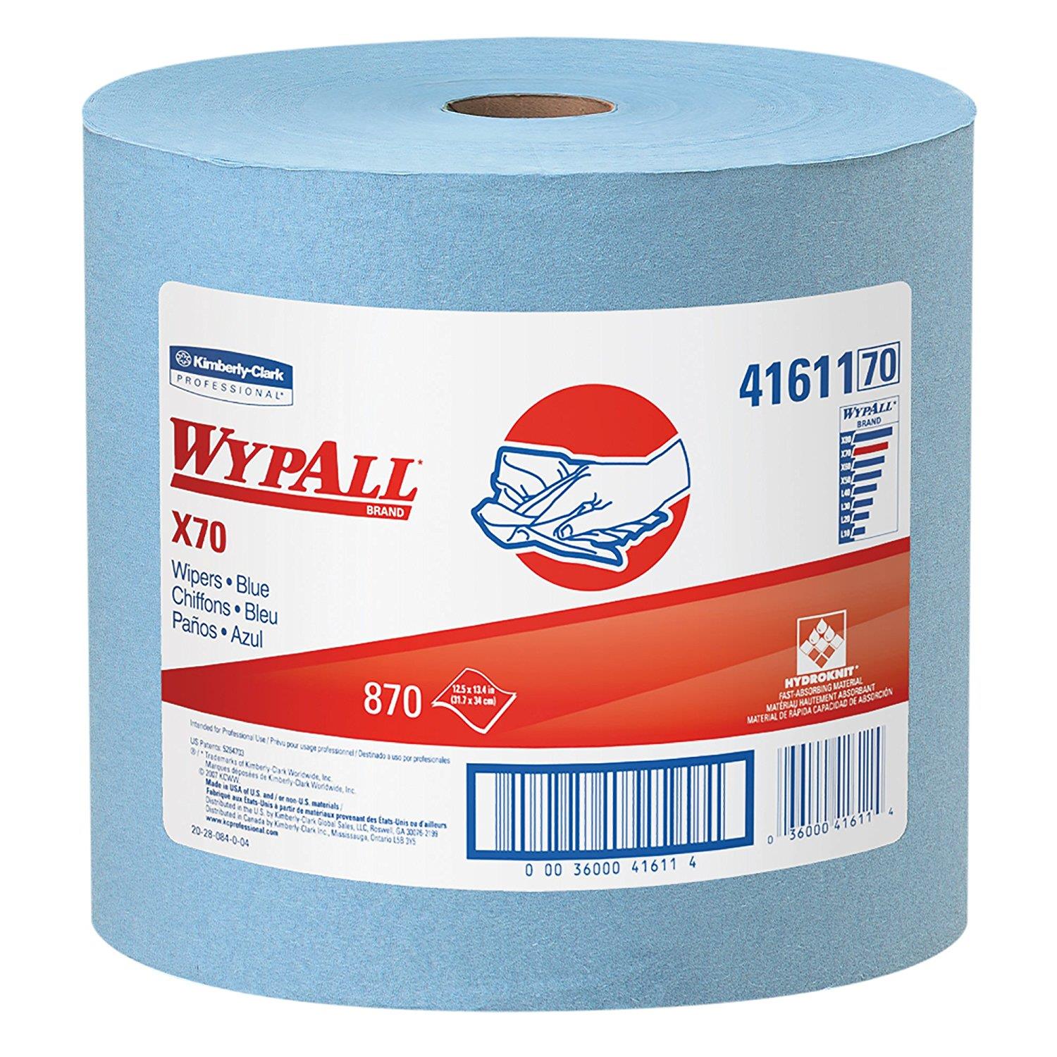 WYPALL X70 JUMBO ROLL BLUE 870 WIPERS - WYPALL X70